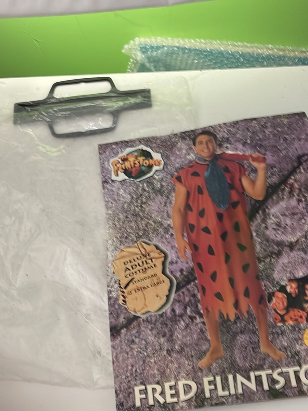 Fred Flintstone Deluxe Adult Costume - Orange size XL